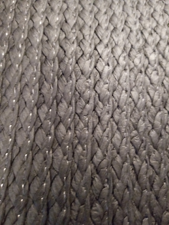 NWT Woven Paper Straw Crossbody/Clutch, Black/Tan - Picture 5 of 10